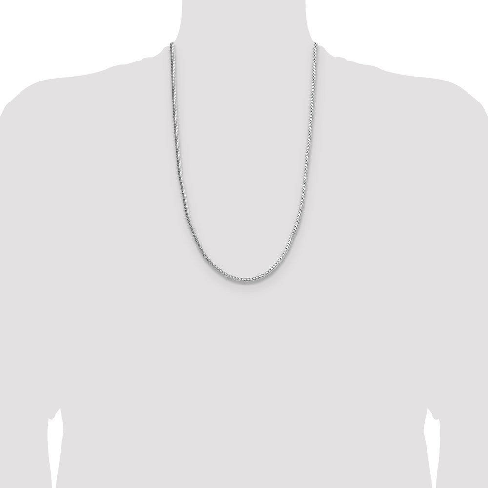 Sterling Silver 3.4mm Diamond-cut Round Franco Chain