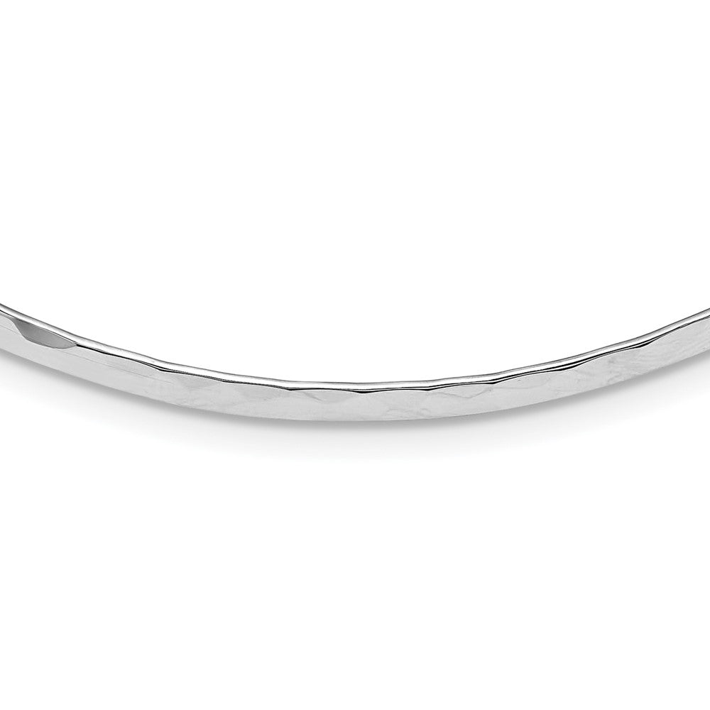 Sterling Silver 3.5mm Hammered Neck Collar