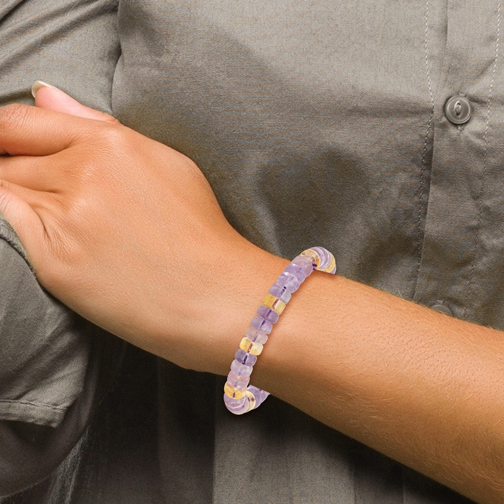 Ametrin 8mm Beaded Stretch Bracelet