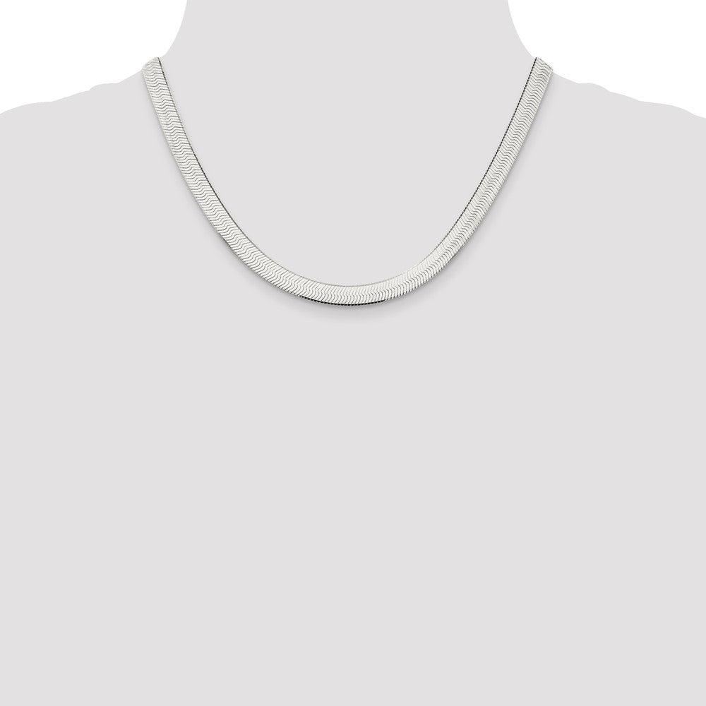 Sterling Silver 7.3mm Magic Herringbone Chain