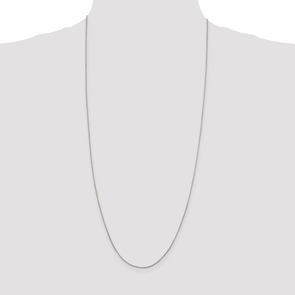 Sterling Silver 1mm Round Box Chain