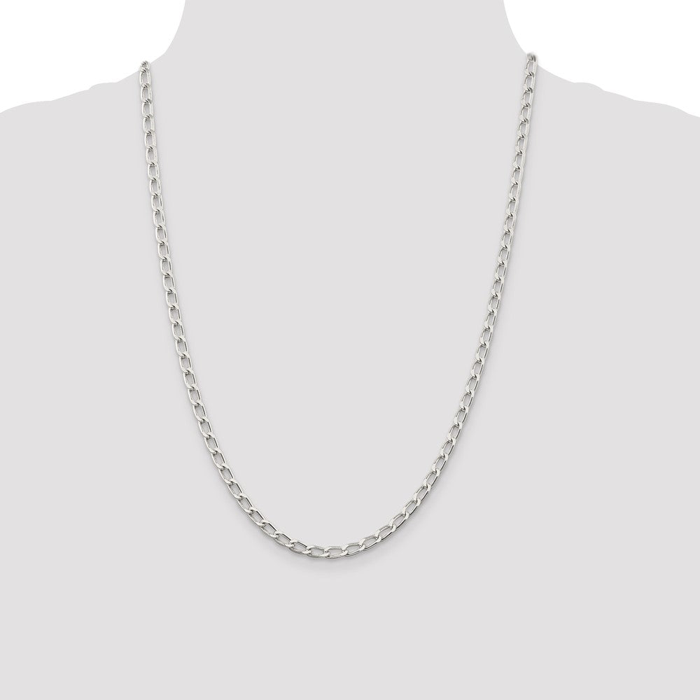 Sterling Silver 4.3mm Open Elongated Link Chain