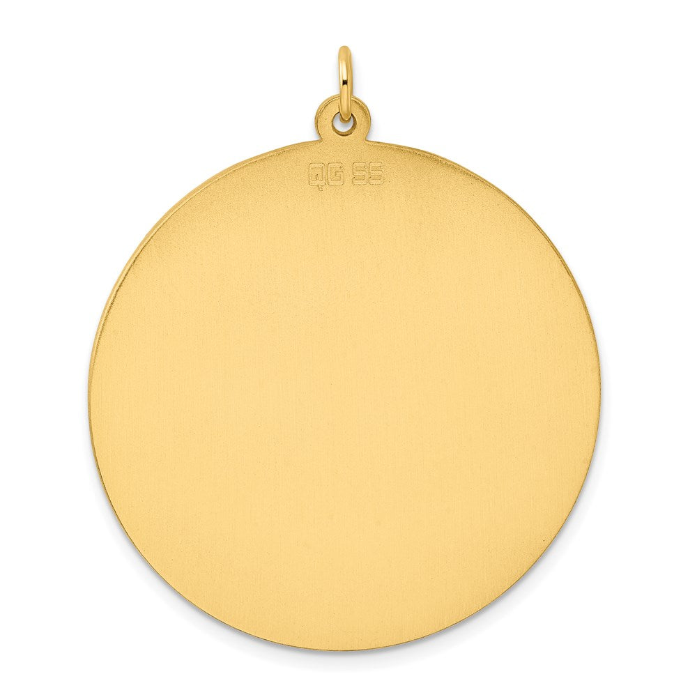 Sterling Silver GP Engraveable Round Polished Disc Charm