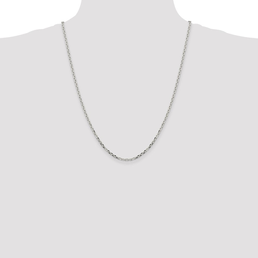 Sterling Silver 2.75mm Diamond-cut Forzantine Cable Chain
