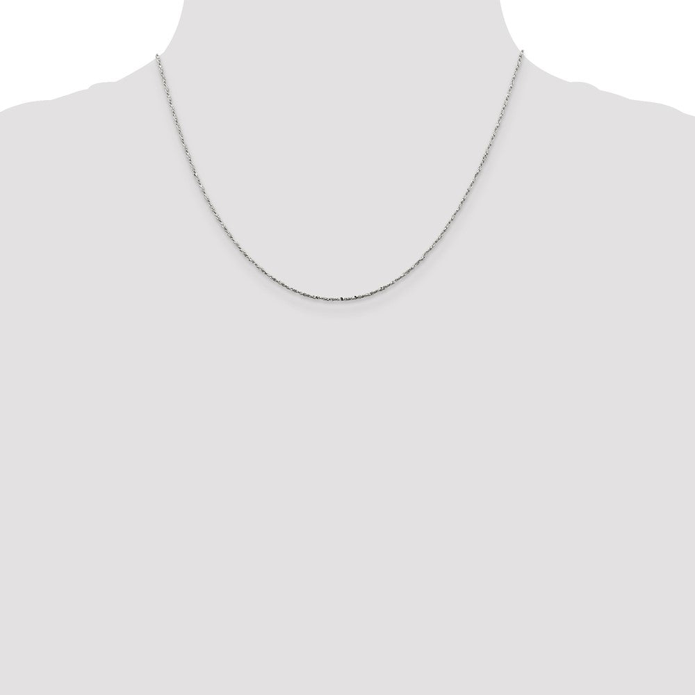 Sterling Silver 1mm Twisted Serpentine Chain