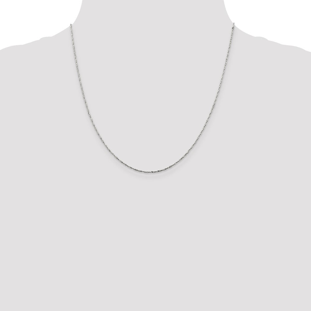 Sterling Silver 1mm Twisted Serpentine Chain