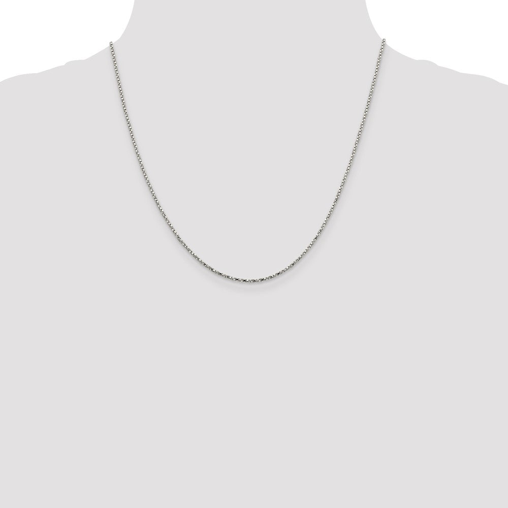 Sterling Silver 1.35mm Twisted Box Chain