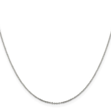 Sterling Silver .95mm Diamond-cut Forzantine Cable Chain w/2in ext.