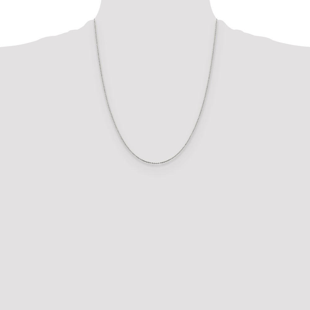 Sterling Silver .95mm Diamond-cut Forzantine Cable Chain