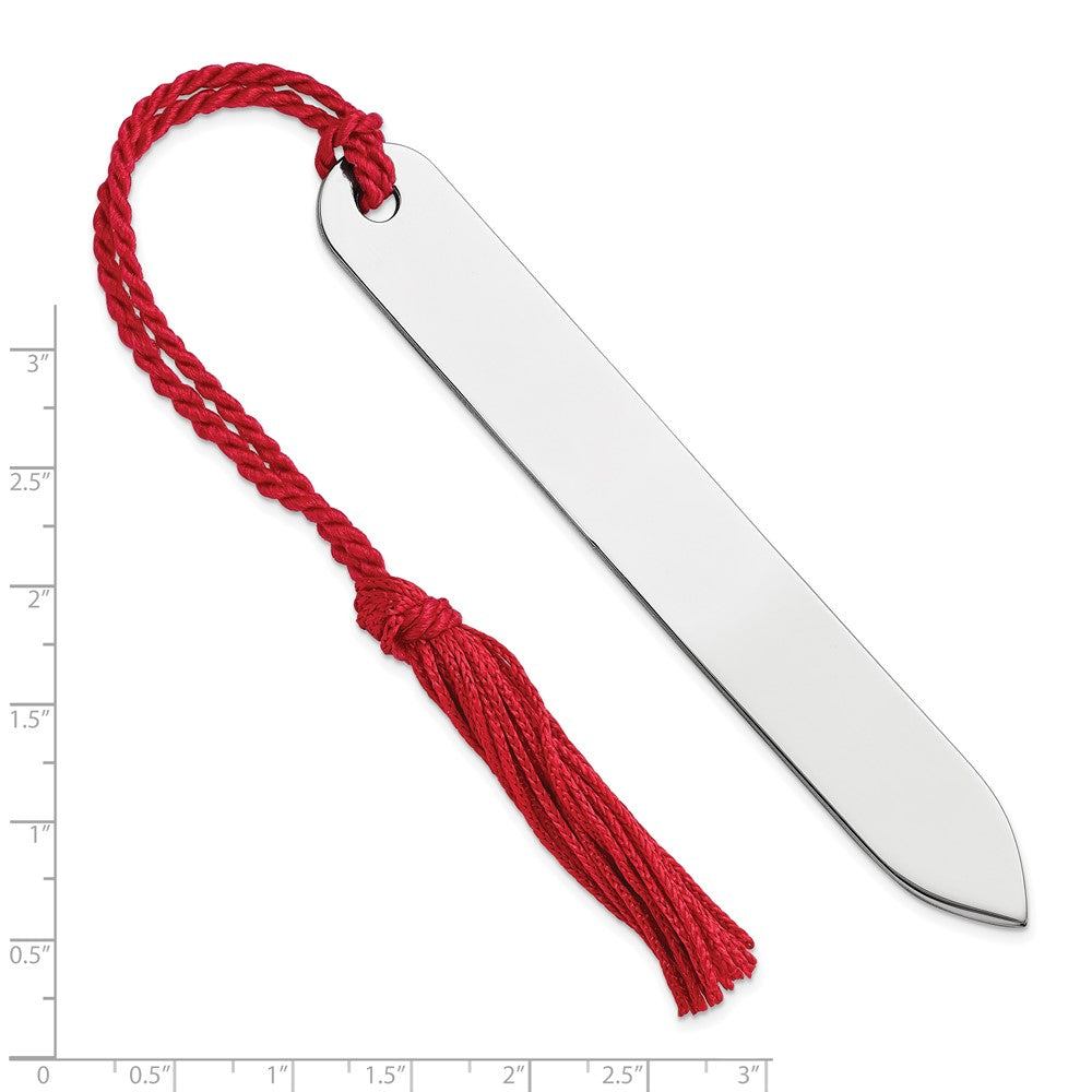 Sterling Silver Rhodium-plated Bookmark