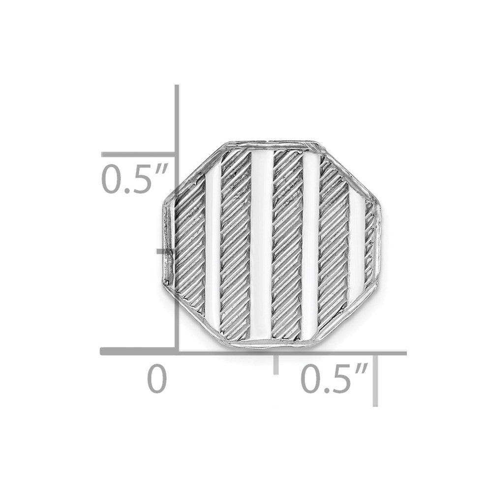 Sterling Silver Rhodium-plated Tie Tac