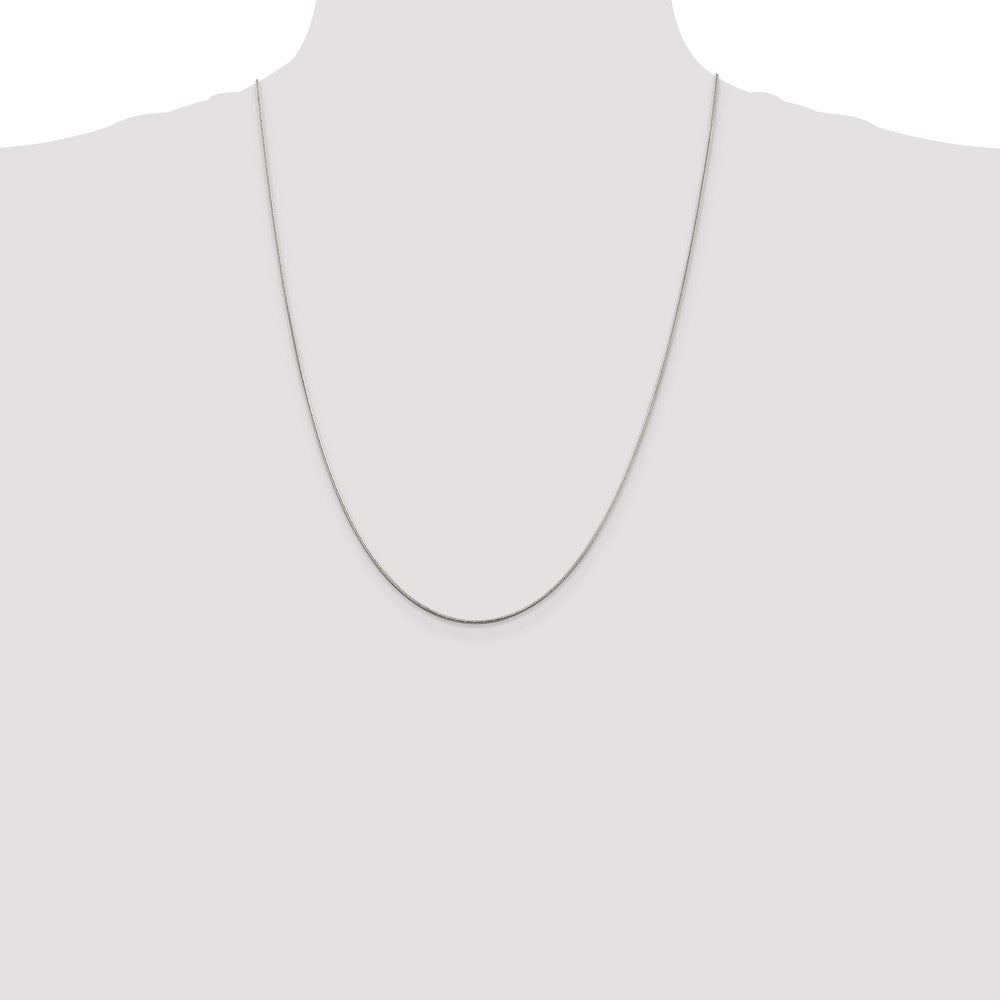 Sterling Silver 1.2mm Patterned Diamond-cut Snake Chain