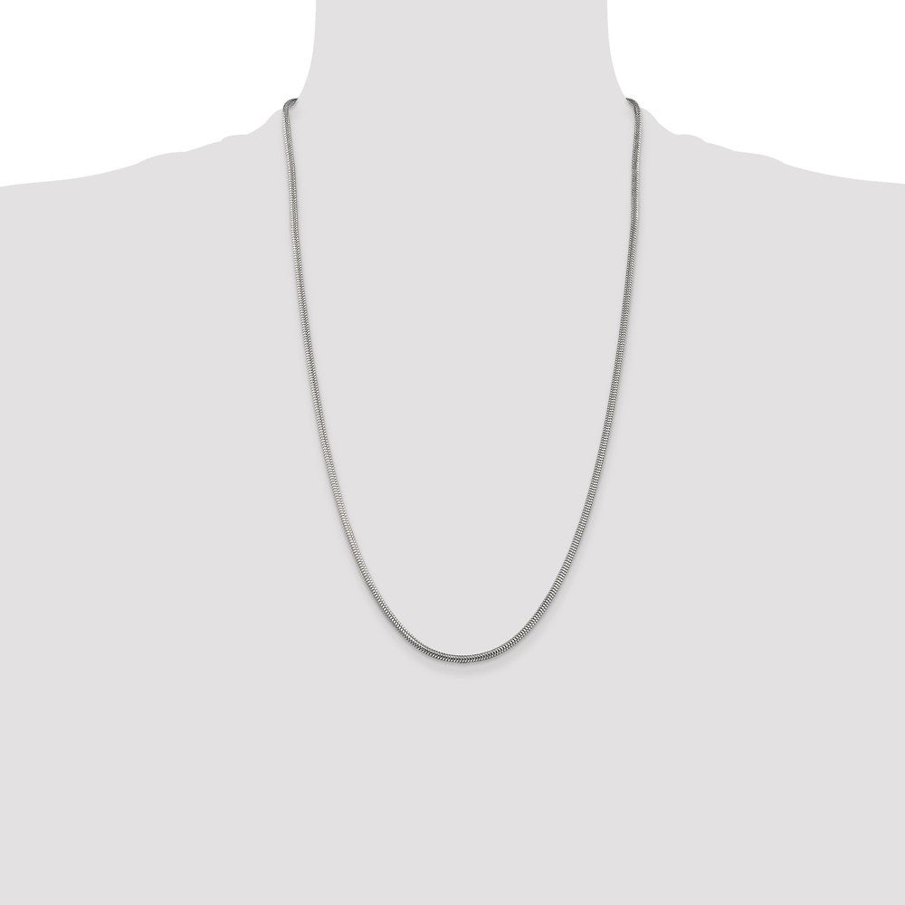 Sterling Silver 2.5mm Round Snake Chain