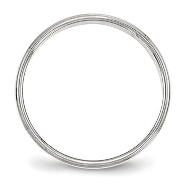 Sterling Silver 4mm Flat w/ Step Edge Size 10 Band