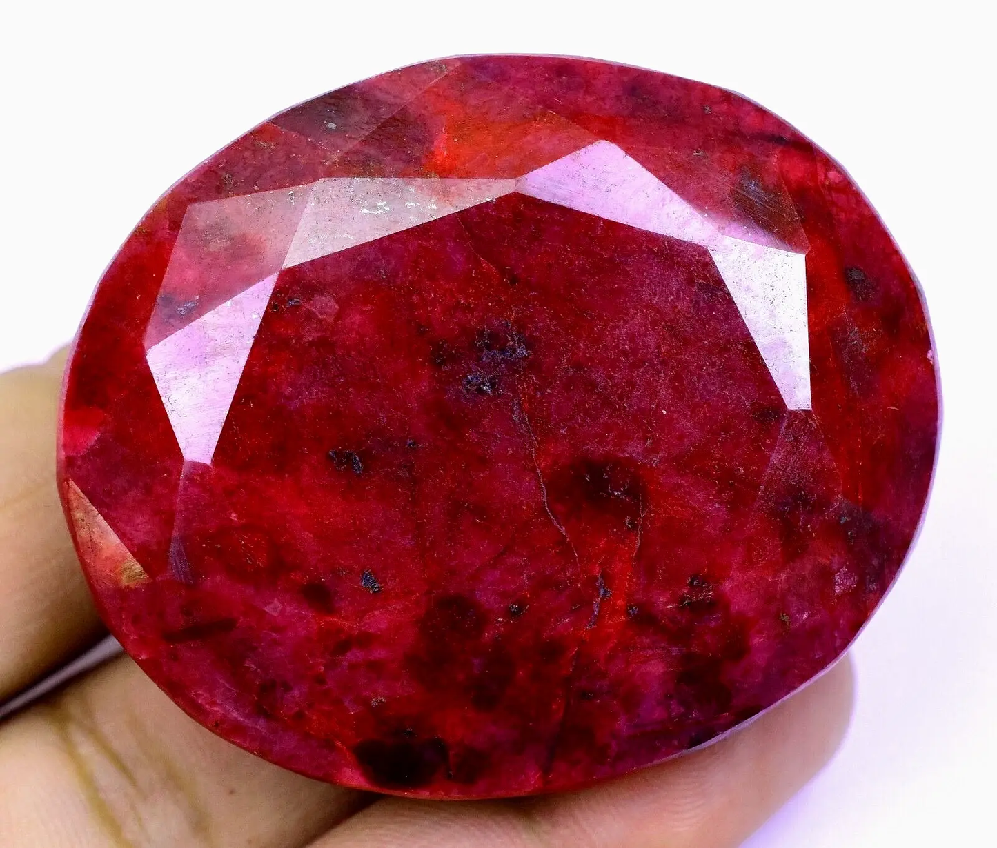 RARE 400.70 Ct Natural HUGE Red Ruby Museum Grade Certified Oval Loose Gemstone ABC Jewelery