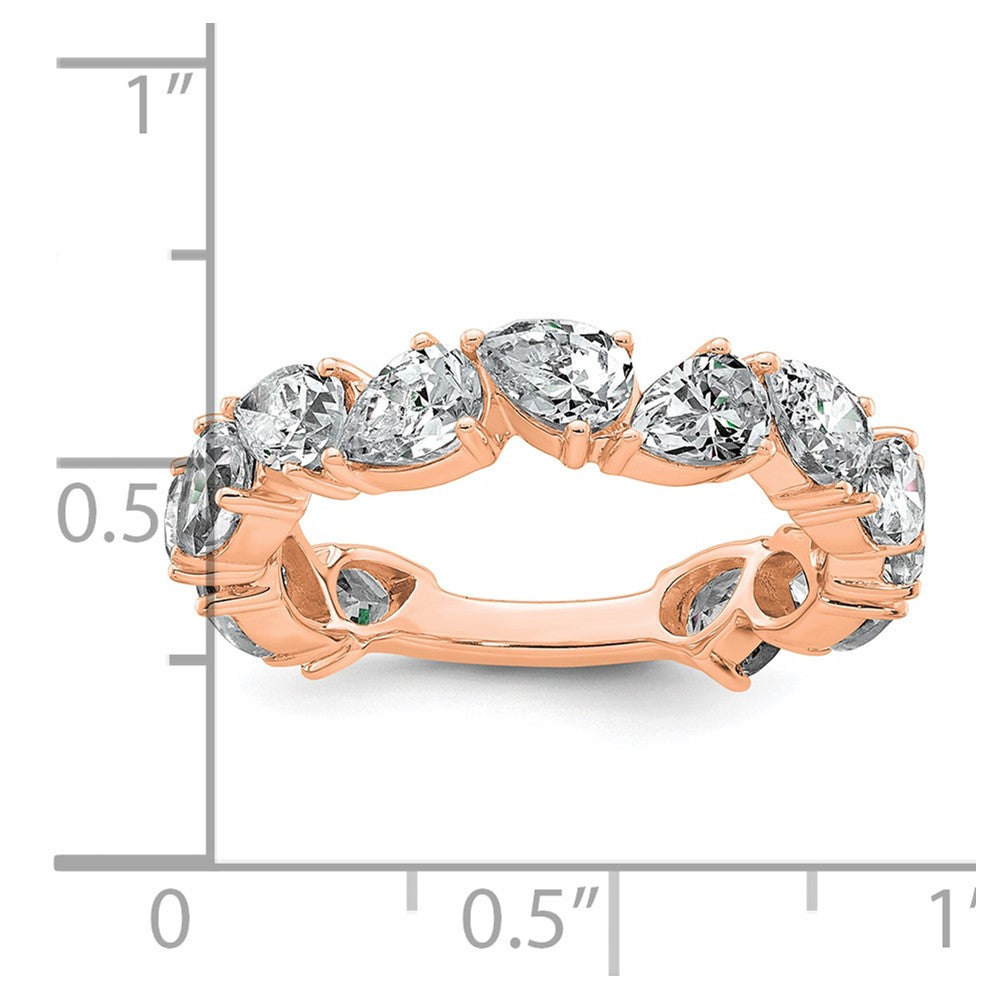 14k Rose Gold 3 carat Lab Grown Diamond VS+ F+ Complete Fashion Ring