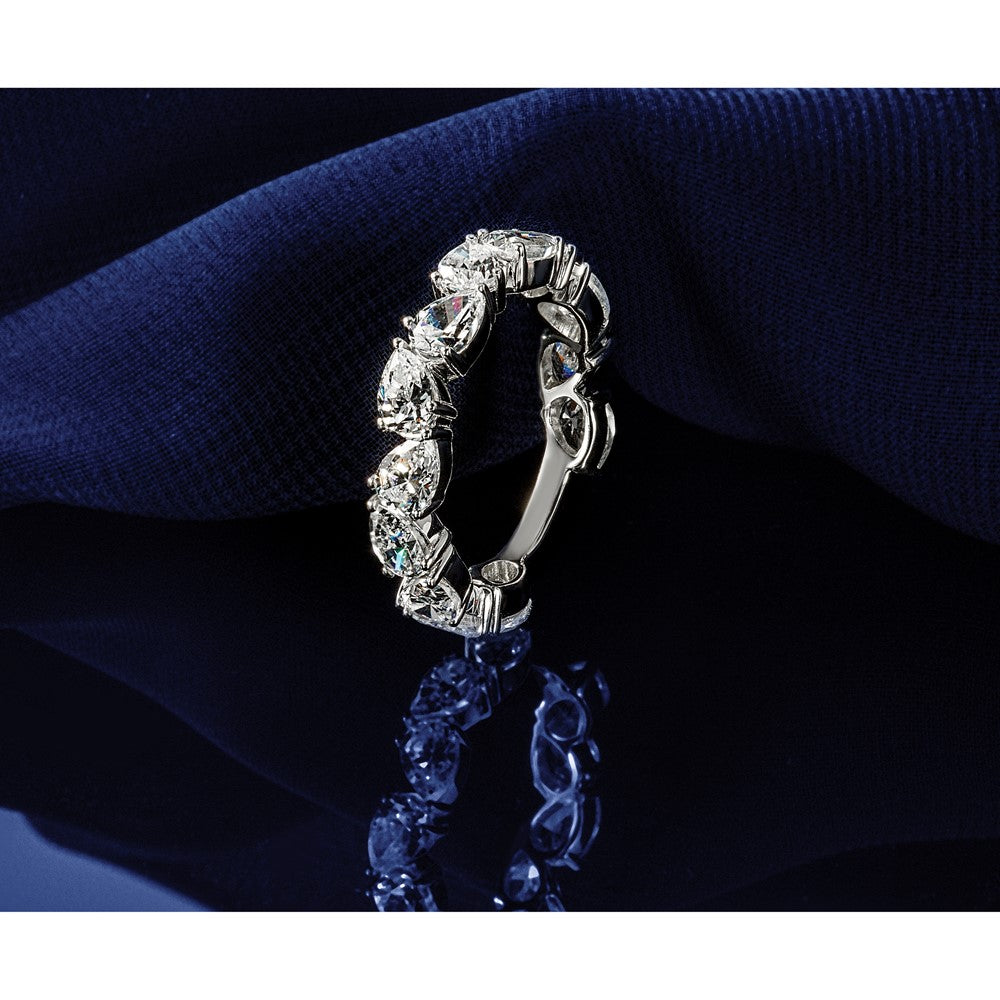 14k White Gold 3 carat Lab Grown Diamond VS+ F+ Complete Fashion Ring