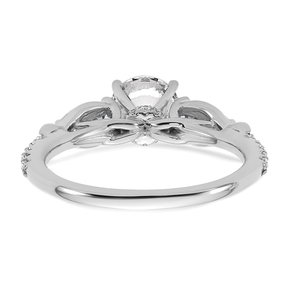 14kw 1 5/8ct Cert Lab Grown Diamond VS+ F+ Round Comp 3 Stone Eng Ring