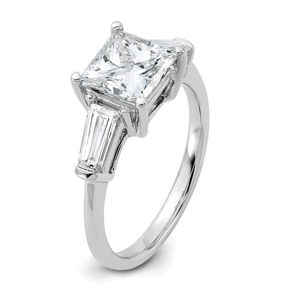 14kw 2 5/8ct Cert Lab Grown Dia VS+ F+ Princess&Baguette Comp Eng Ring