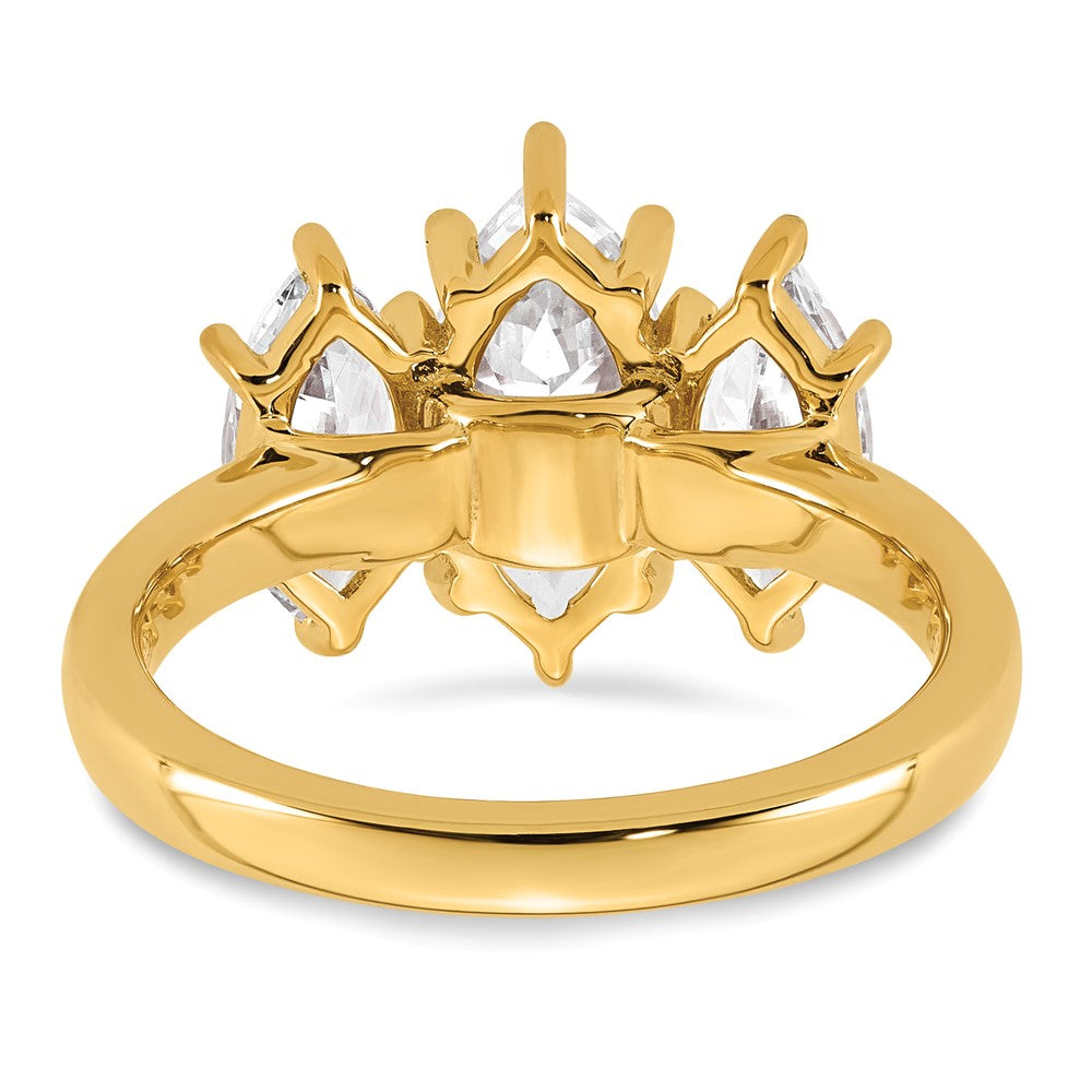 14ky Marquise Certified Lab Grown VS/SI+ G+ Complete Diamond Ring