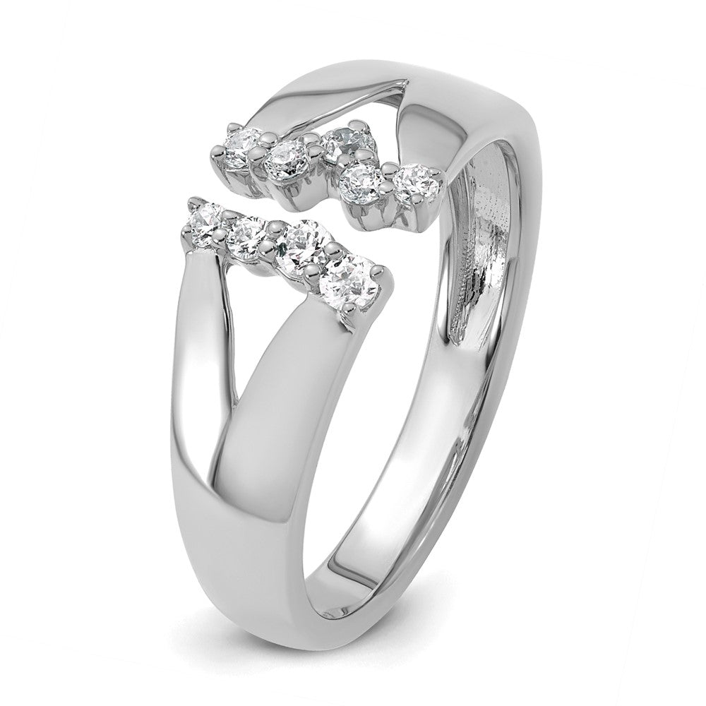 14k White Gold 1/5ct Lab Grown Diamond VS+ F+ Complete Fashion Ring