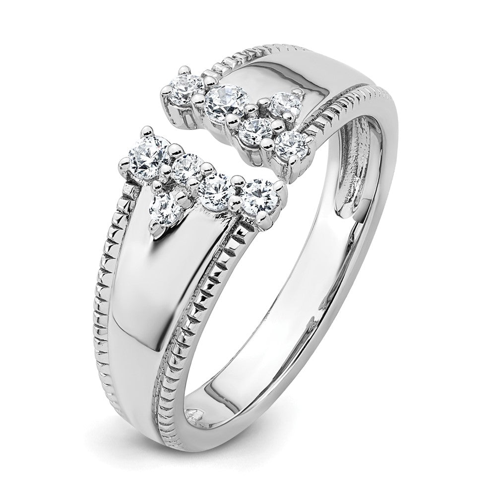 14k White Gold 1/4ct Lab Grown Diamond VS+ F+ Complete Fashion Ring