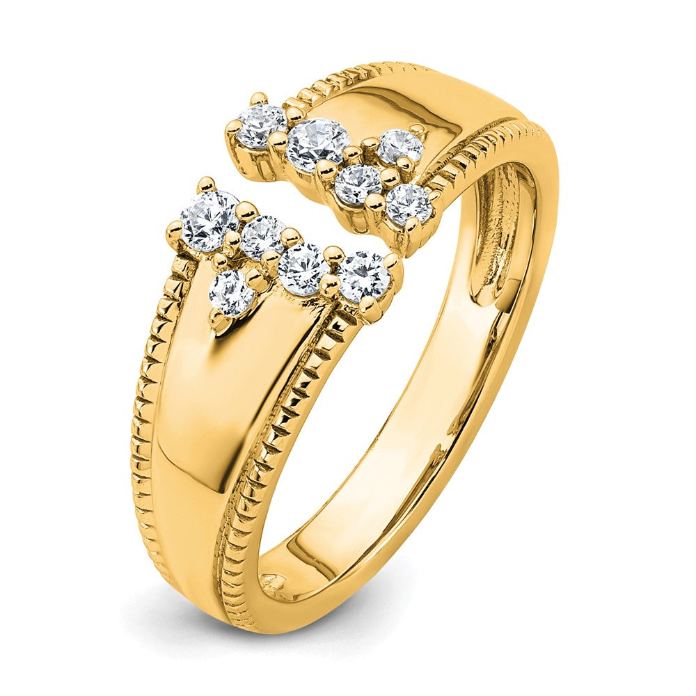 14k 1/4ct Lab Grown Diamond VS+ F+ Complete Fashion Ring