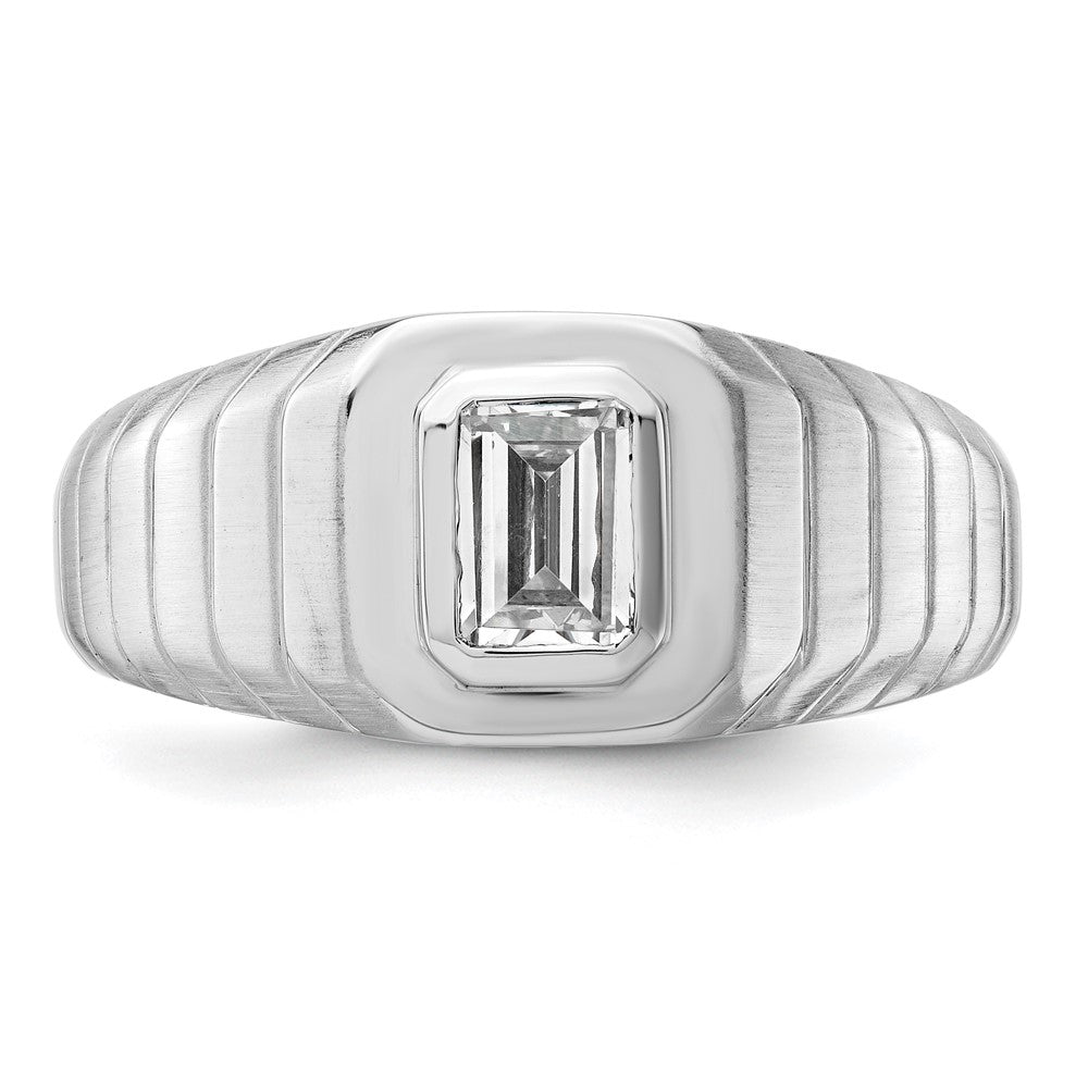 IBGoodman 14kw 3/4ct Lab Grown Diamond VS+ F+ Radiant Comp Men's Ring