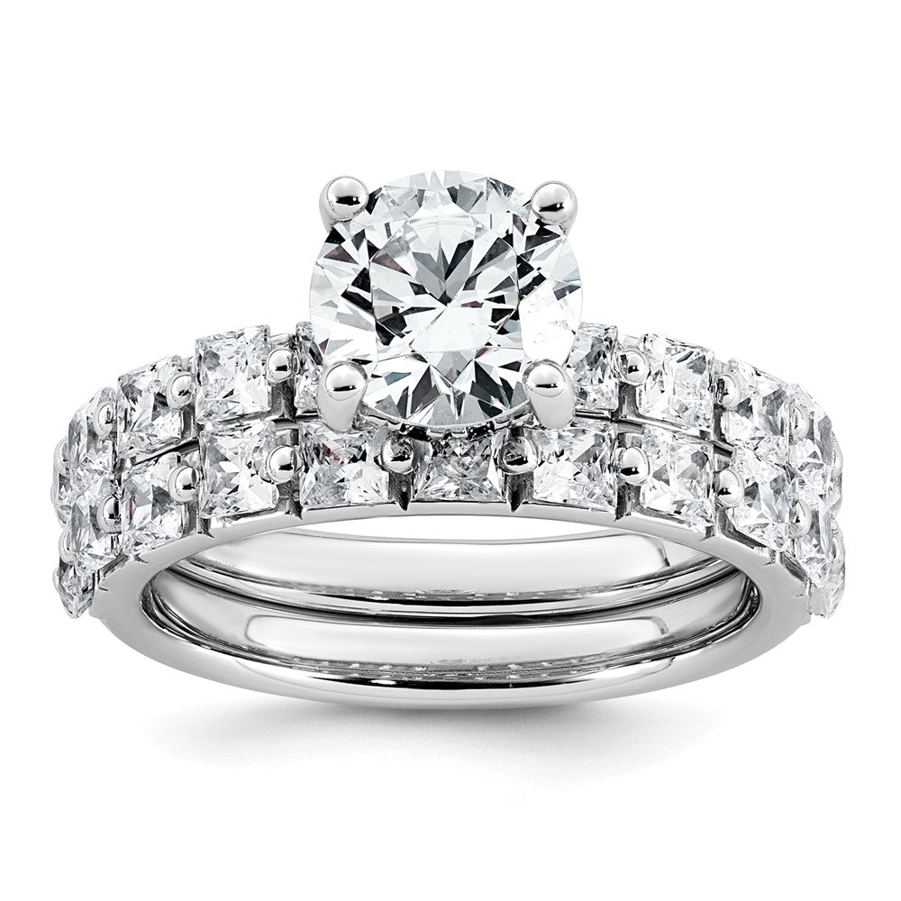 14kw 2 1/2ct Lab Grown Diamond VS+ F+ Round Comp Eng Ring