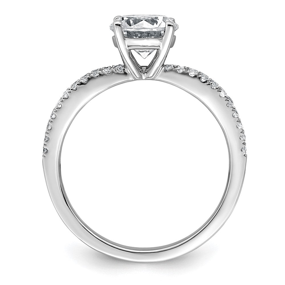 14kw 1 1/2ct Cert Lab Grown Diamond VS+ F+ Round Complete Eng Ring