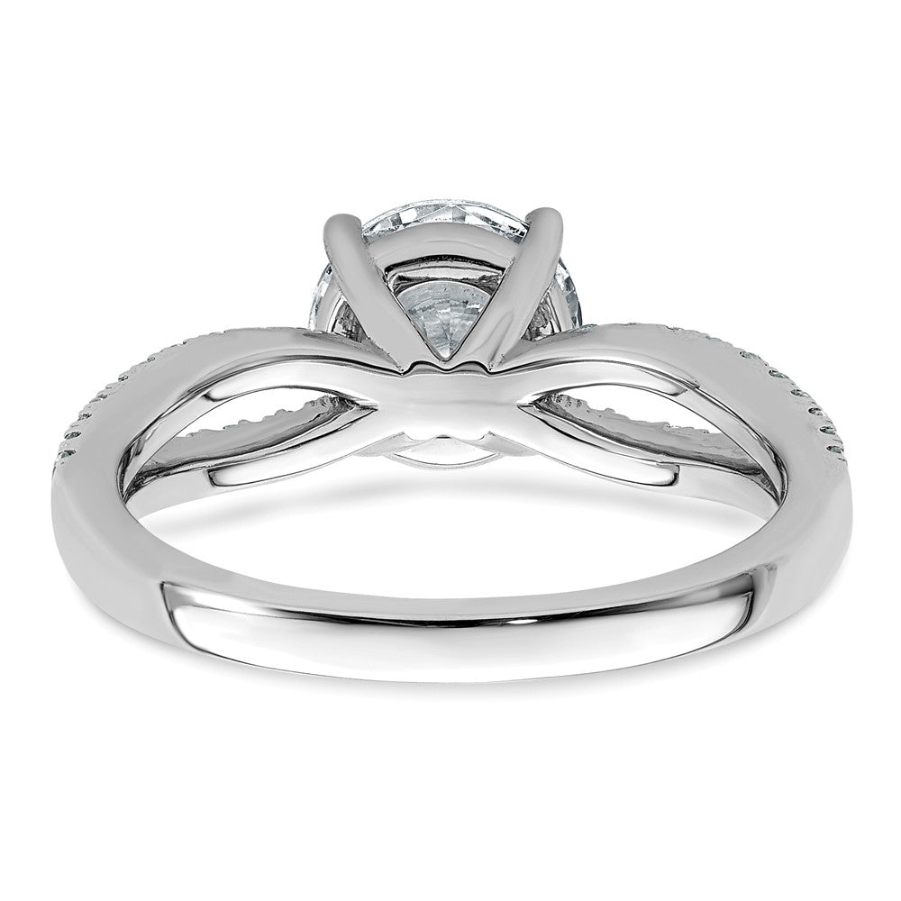 14kw 1 3/4ct Lab Grown Diamond VS+ F+ Round Complete Eng Ring
