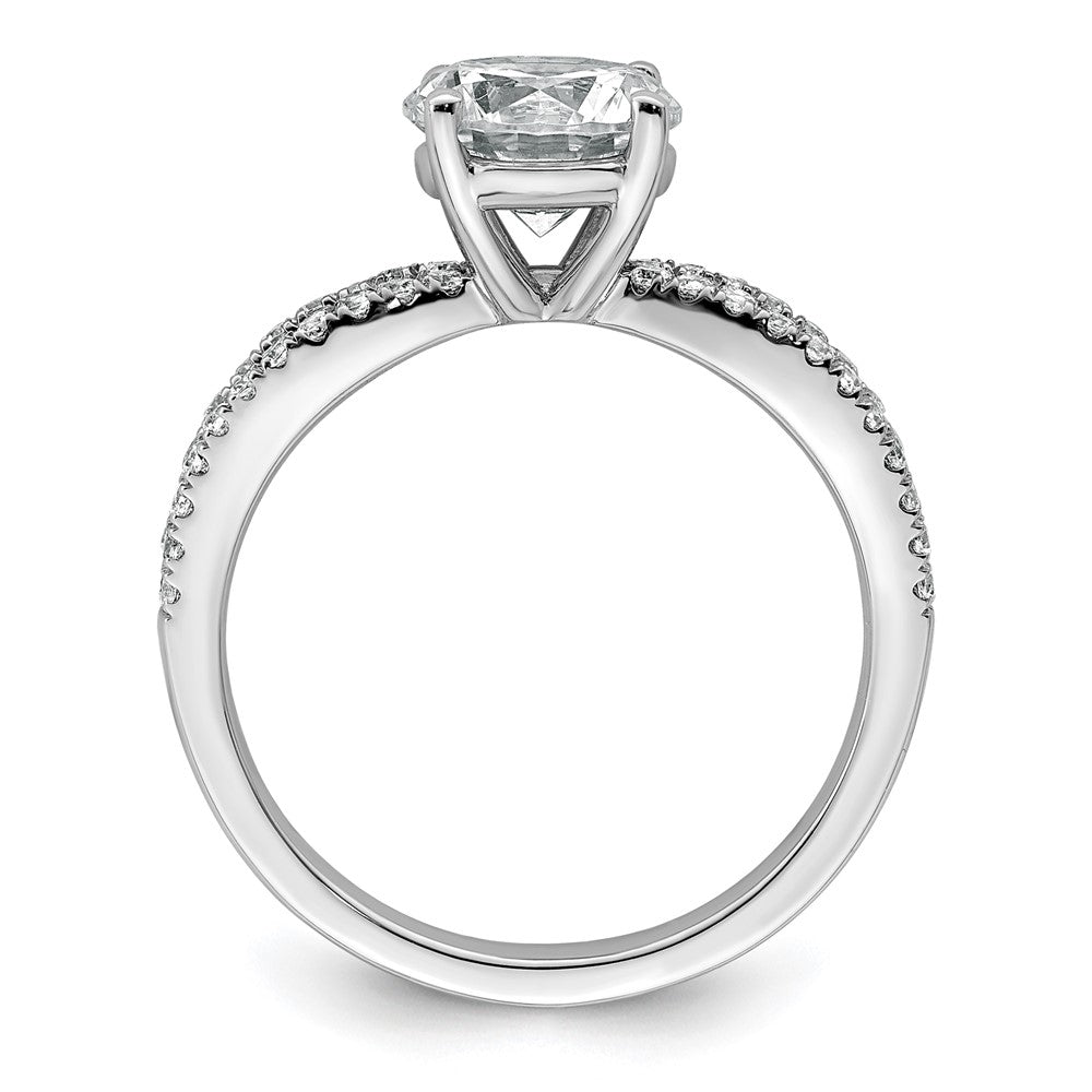 14kw 1 3/4ct Cert Lab Grown Diamond VS+ F+ Round Complete Eng Ring