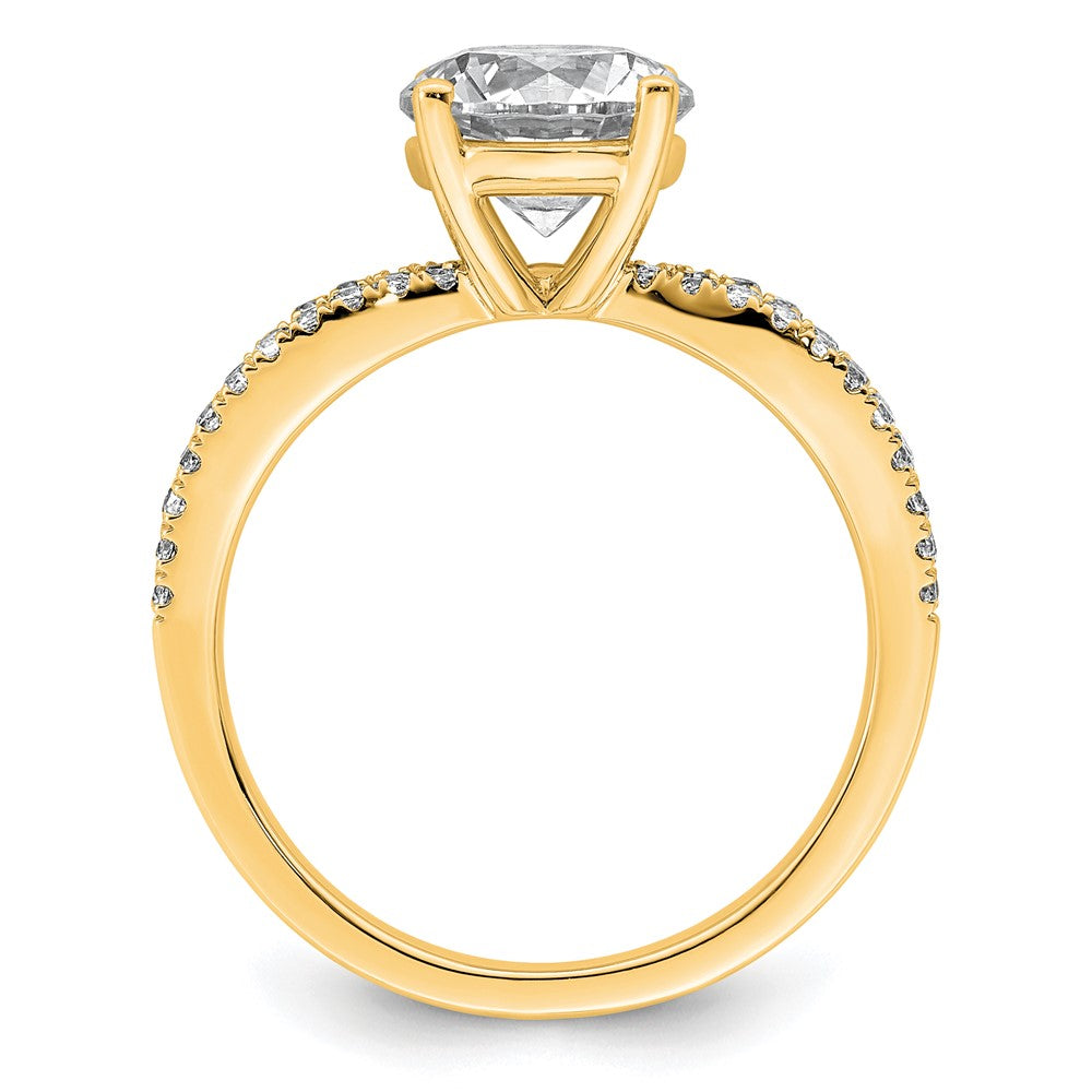 14k 2ct Cert Lab Grown Diamond VS+ F+ Round Complete Eng Ring