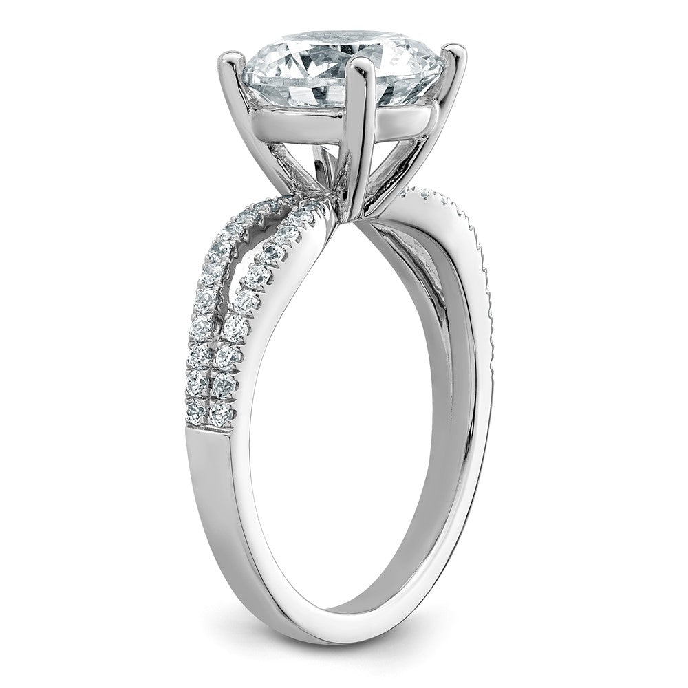 14kw 2 3/4ct Lab Grown Diamond VS+ F+ Round Complete Eng Ring