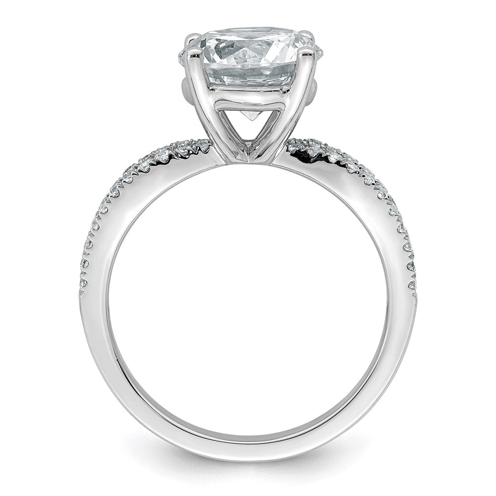 14kw 2 3/4ct Cert Lab Grown Diamond VS+ F+ Round Complete Eng Ring