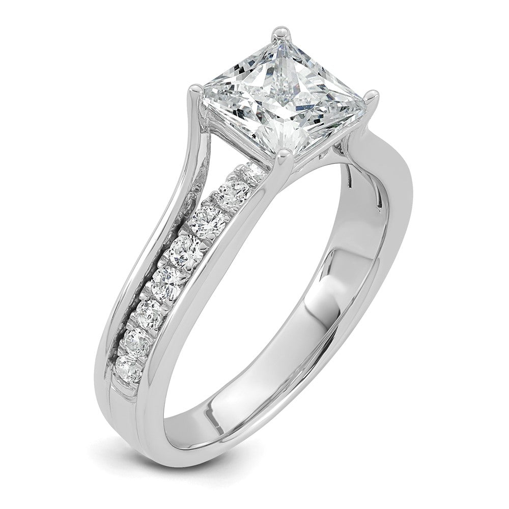 14kw 1 7/8ct Cert Lab Grown Diamond VS+ F+ Princess Comp Engagement Ring