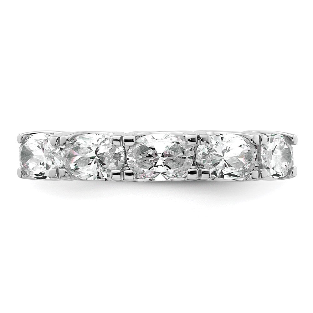 14k White Gold 1 1/2ct Lab Grown Diamond VS+ F+ Complete 5 Stone Band