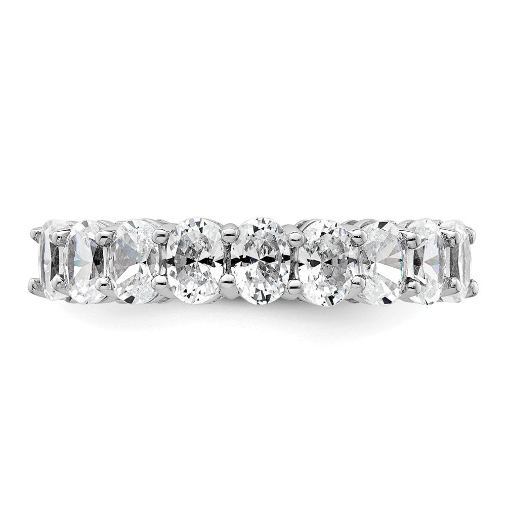 14k White Gold 1 3/4ct Lab Grown Diamond VS+ F+ Complete 9 Stone Band