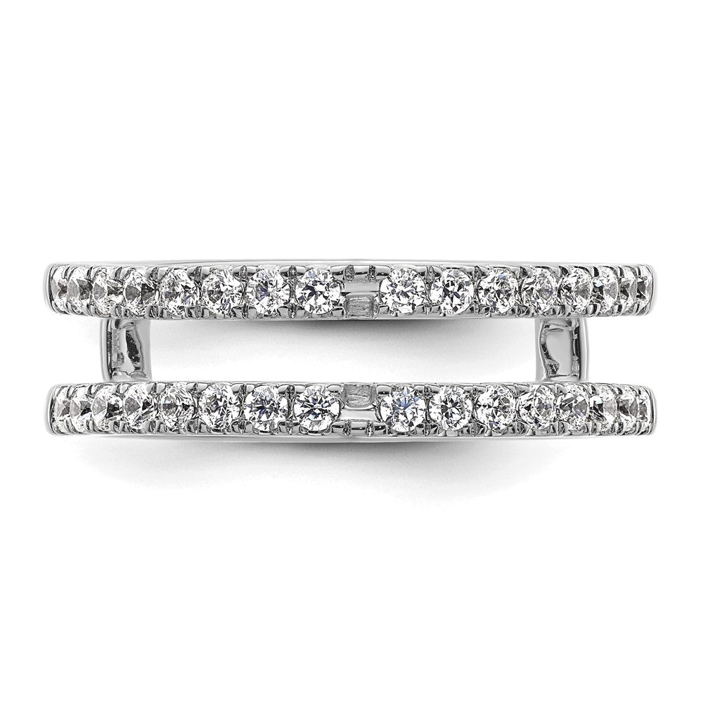 14k White Gold 1/2ct Lab Grown Diamond VS+ F+ Complete Ring Guard