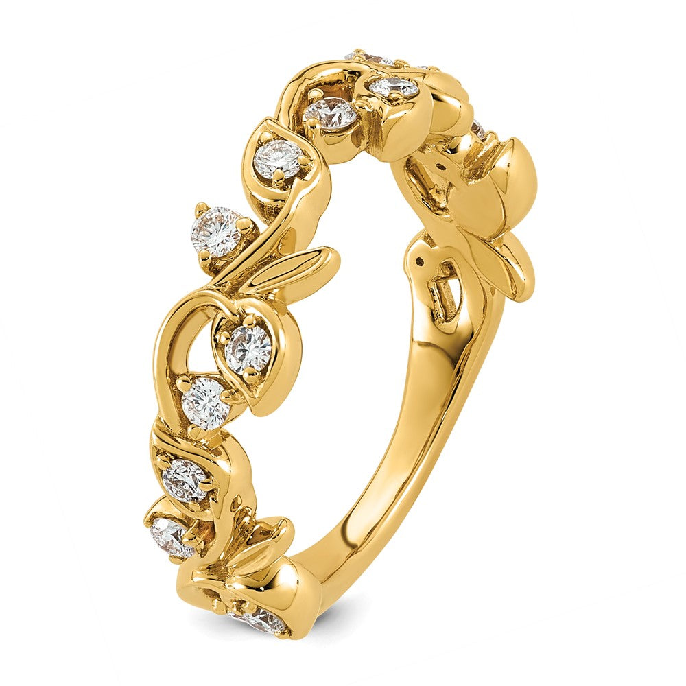 14ky 3/8ct Lab Grown Dia VS+ F+ Fancy Complete Band