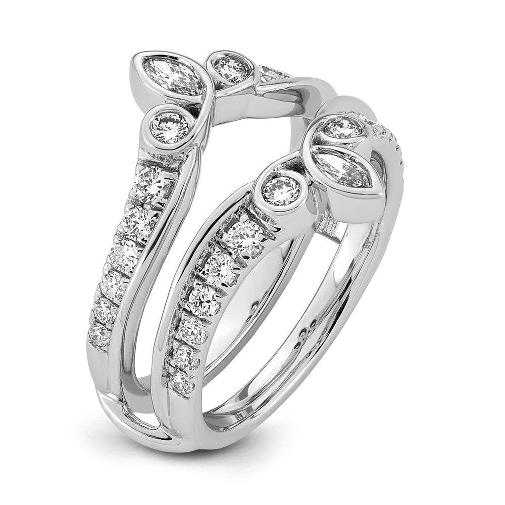 14kw 3/4ct Lab Grown Dia VS+ F+ Complete Ring Guard