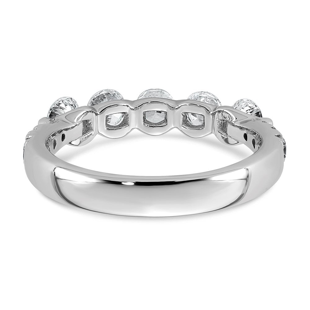 14kw 1ct Lab Grown Dia VS+ F+ Round Shape Stones Comp Wedding Band