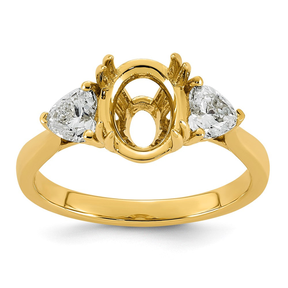 14ky 5/8ct Lab Grown Dia VS+ F+ Semi-mount Ring