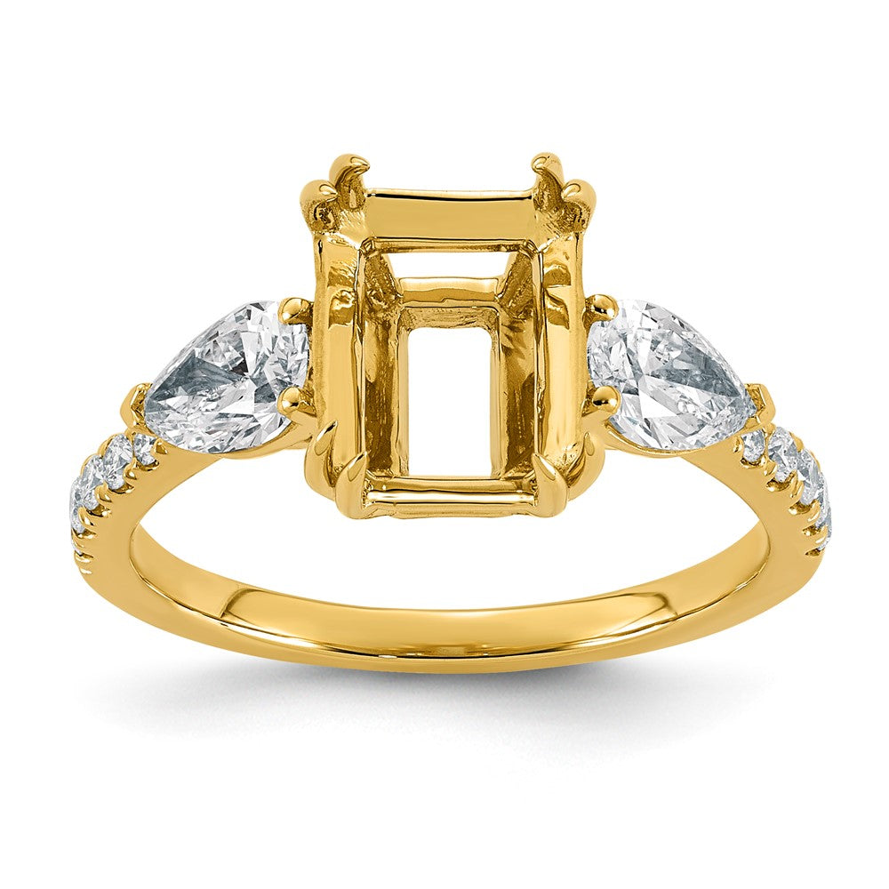14ky 1ct Lab Grown Dia VS+ F+ Semi-mount Ring