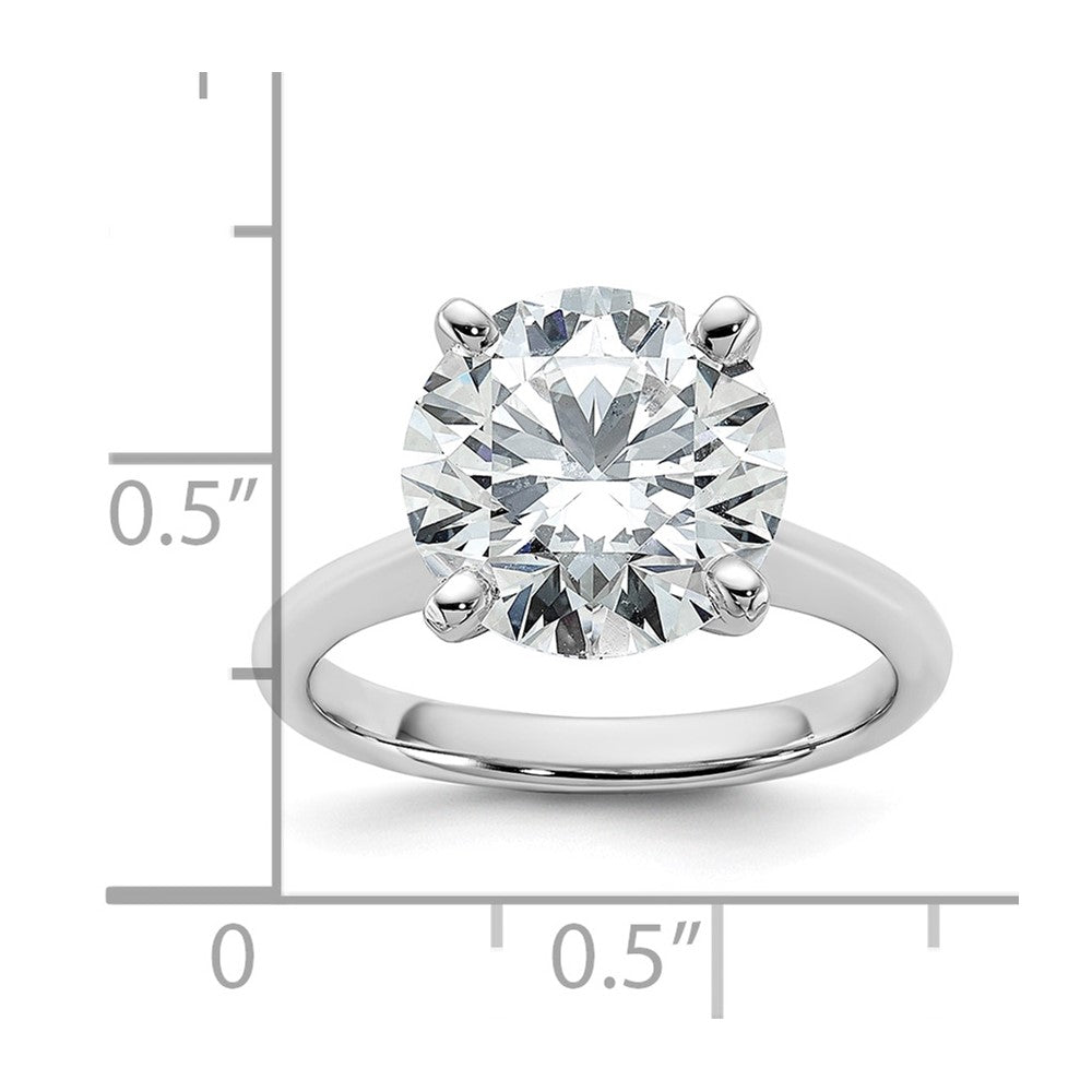 14kw 5ct Cert Lab Grown VS+ F+ Round 8X Comp Diamond Ring