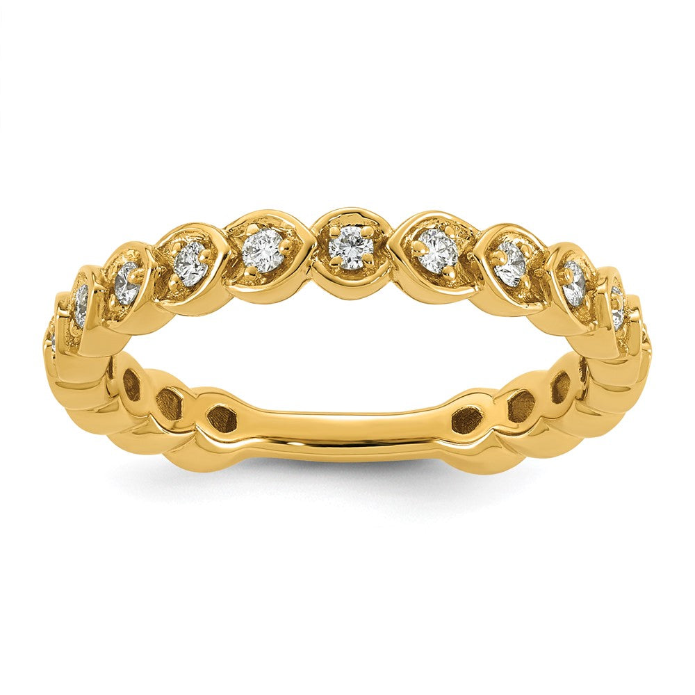 14ky 1/4ct Lab Grown Diamond VS+ F+ Complete Wedding Band