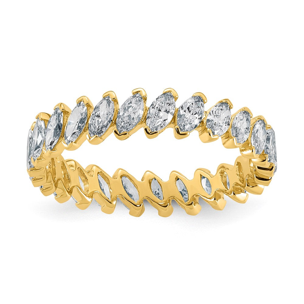 14k Marquise Lab Grown Dia VS+ F+ Eternity Ring