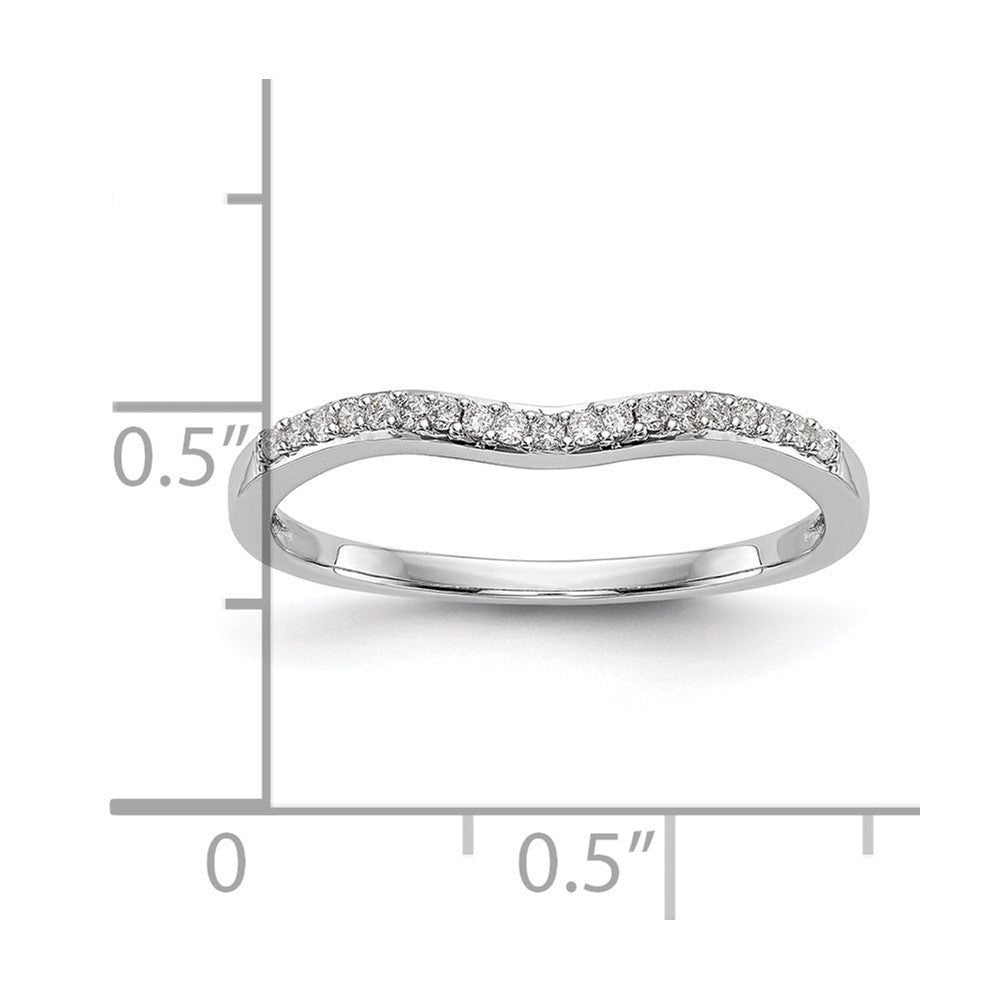 14k White Gold 1/10ct Lab Grown Diamond VS/SI+ G+ Complete Wedding Band