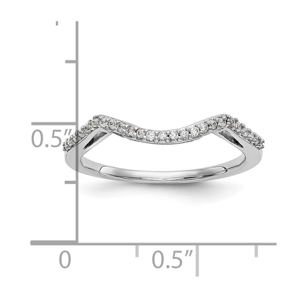 14kw 1/8ct Lab Grown Diamond VS/SI+ G+ Comp Contoured Wedding Band
