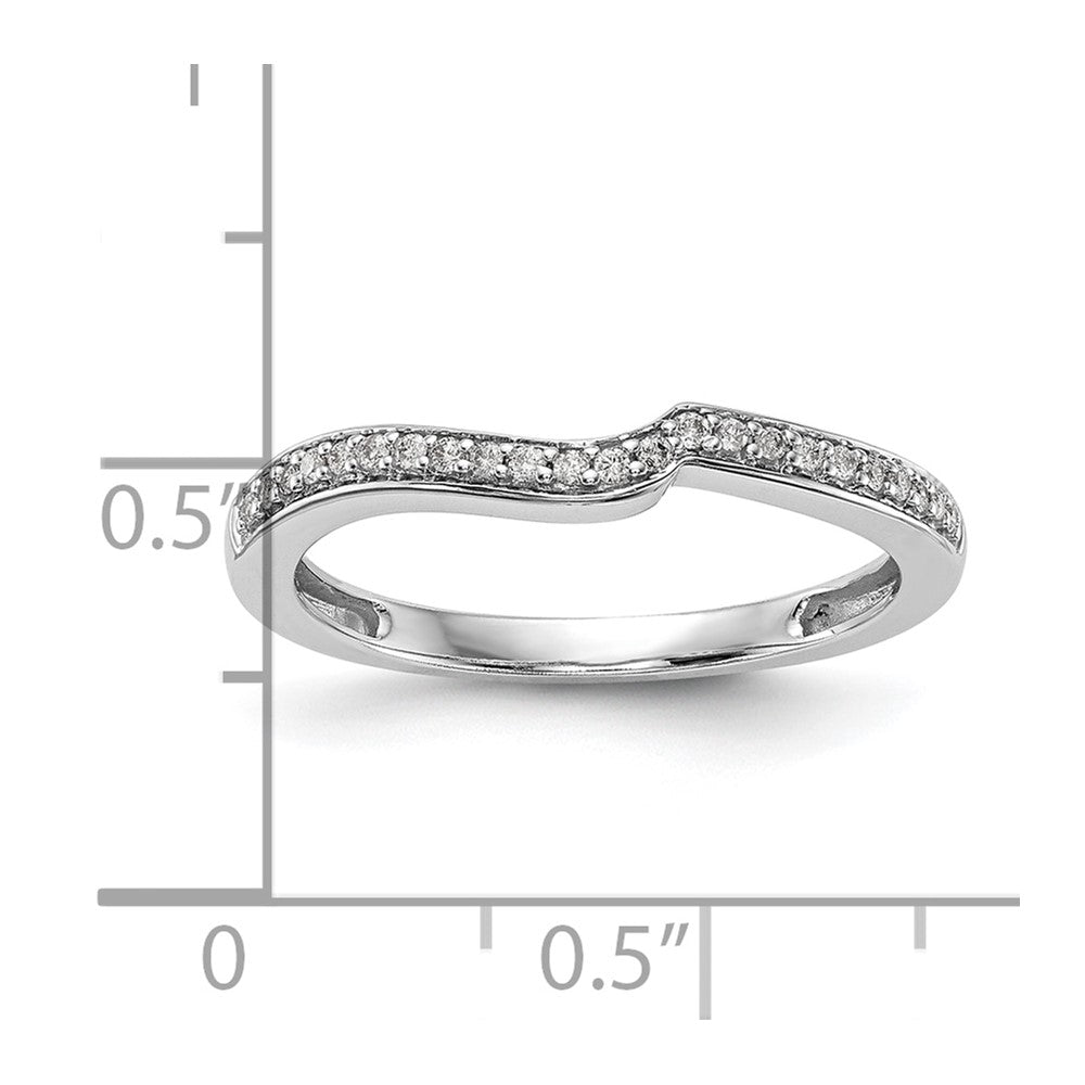10k White Gold 1/10 ct Lab Grown Diamond VS/SI+ G+ Complete Wedding Band
